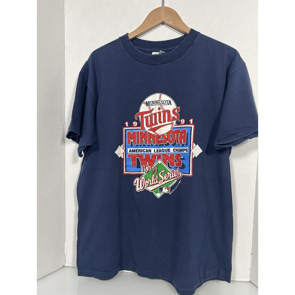 Minnesota Twins 1991 World Series Champs Shirt XL American League Vtg 109